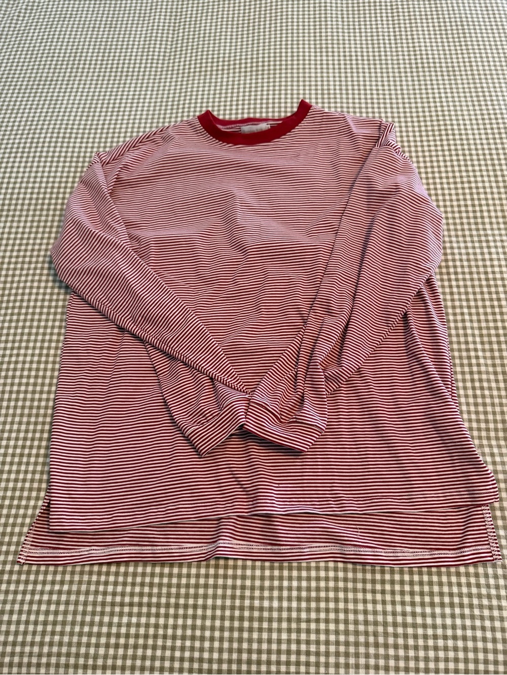 Striped Red & White Long Sleeve Tee
